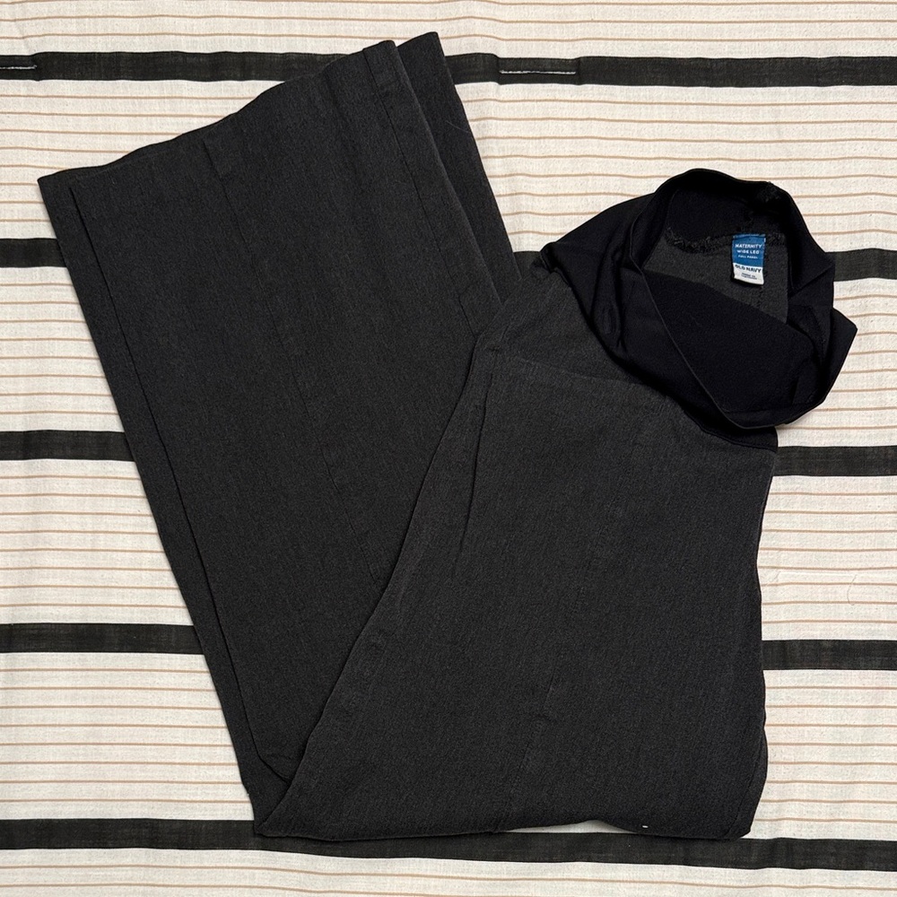 Old Navy Women's Charcoal Wide Leg Pants